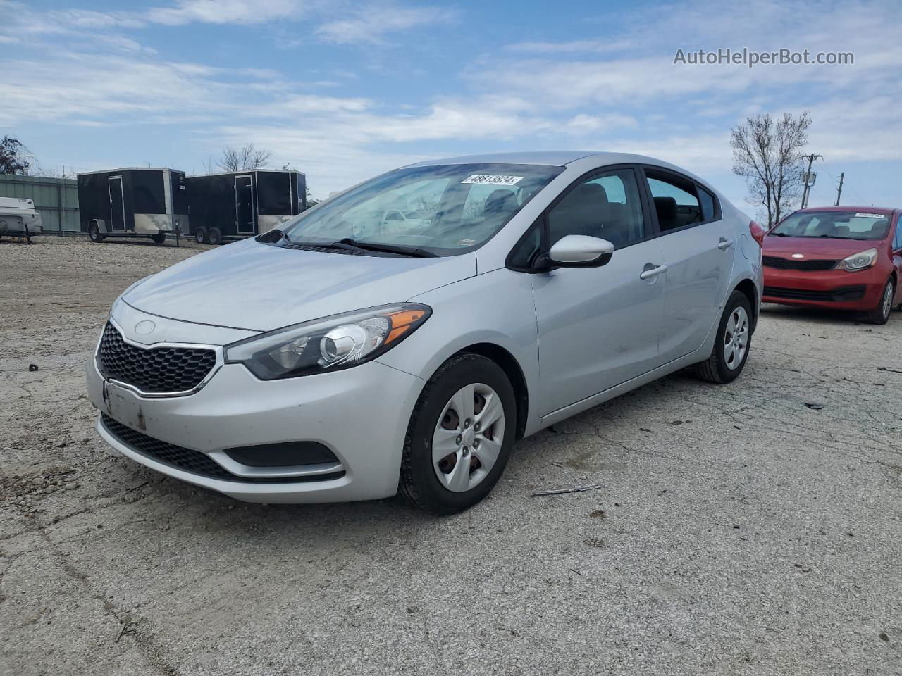 2016 Kia Forte Lx Серебряный vin: KNAFK4A60G5513984