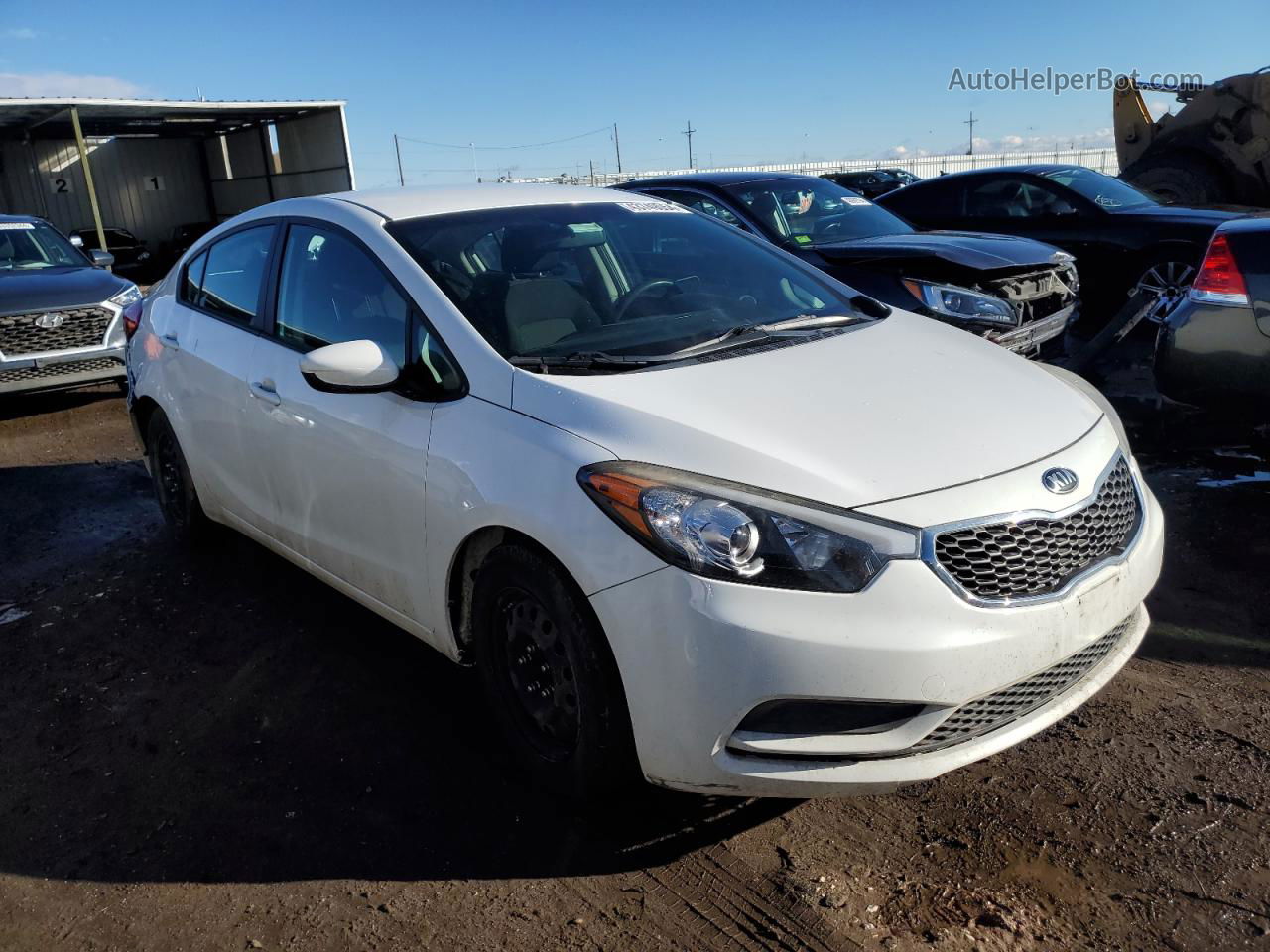 2016 Kia Forte Lx White vin: KNAFK4A60G5558763