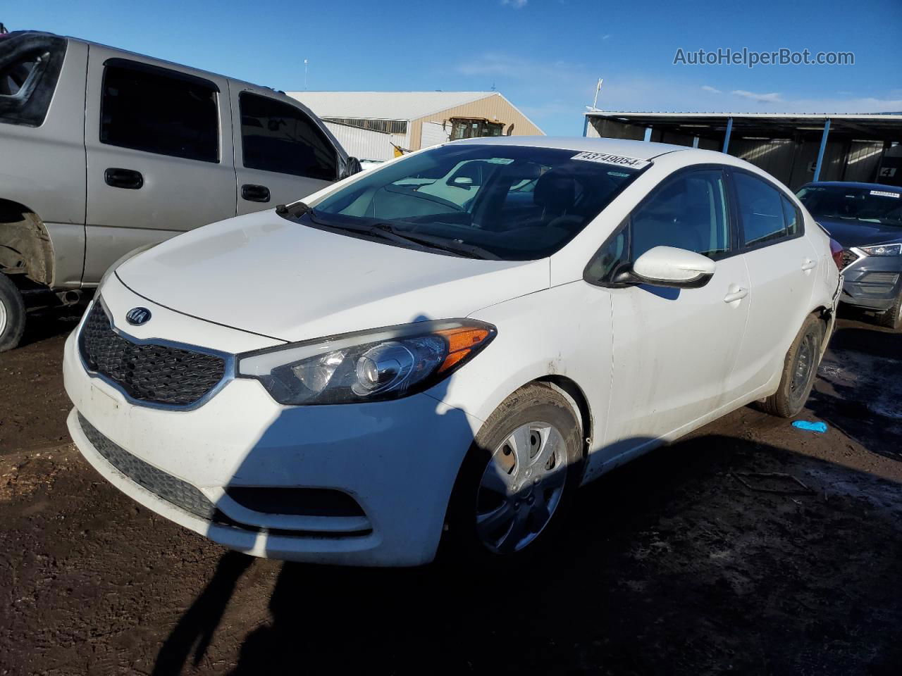 2016 Kia Forte Lx White vin: KNAFK4A60G5558763