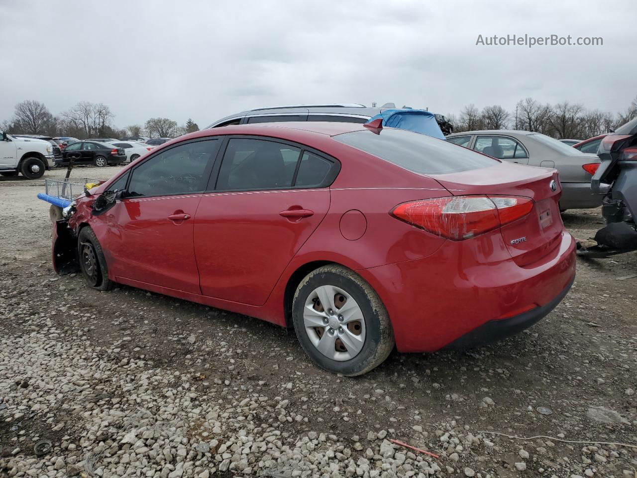 2016 Kia Forte Lx Красный vin: KNAFK4A61G5457750