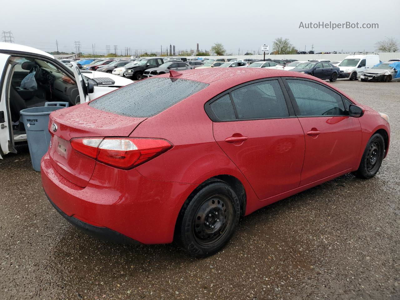 2016 Kia Forte Lx Красный vin: KNAFK4A61G5510558