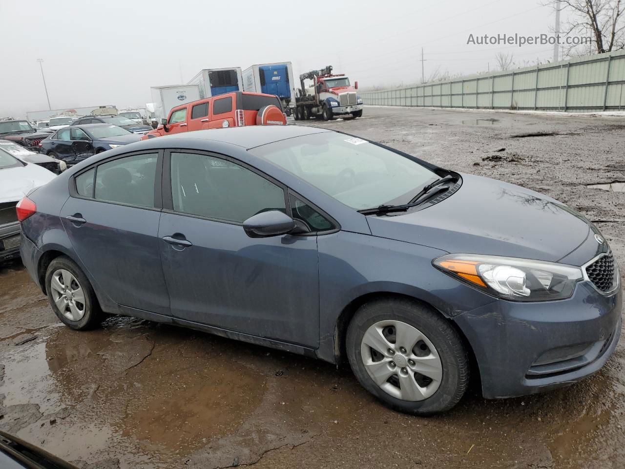 2016 Kia Forte Lx Gray vin: KNAFK4A61G5567293