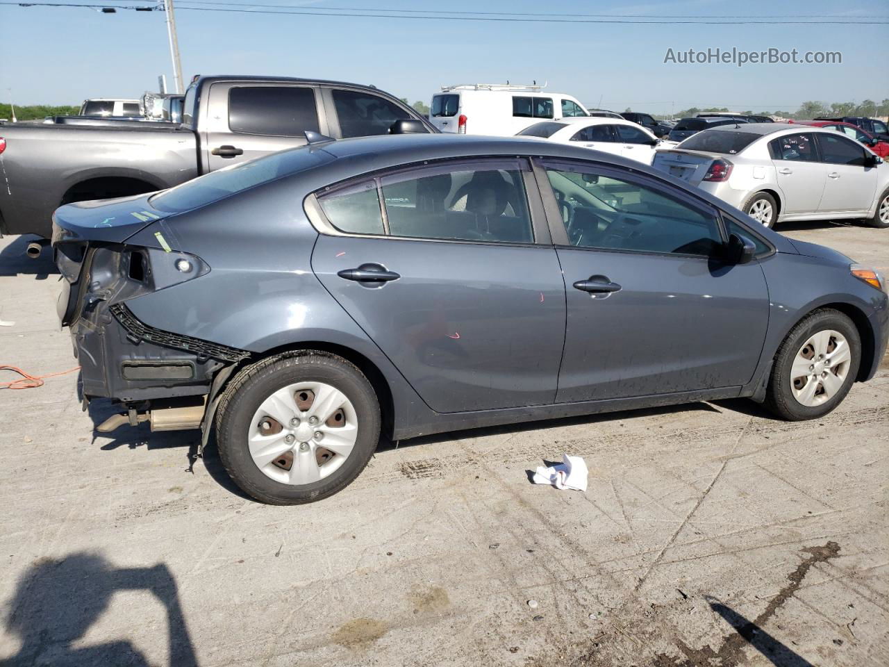 2016 Kia Forte Lx Gray vin: KNAFK4A62G5575094