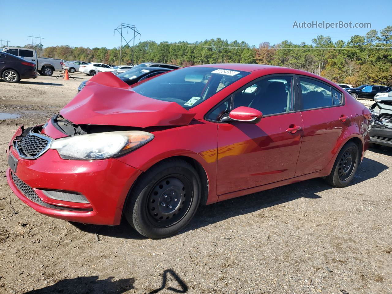 2016 Kia Forte Lx Red vin: KNAFK4A62G5576617