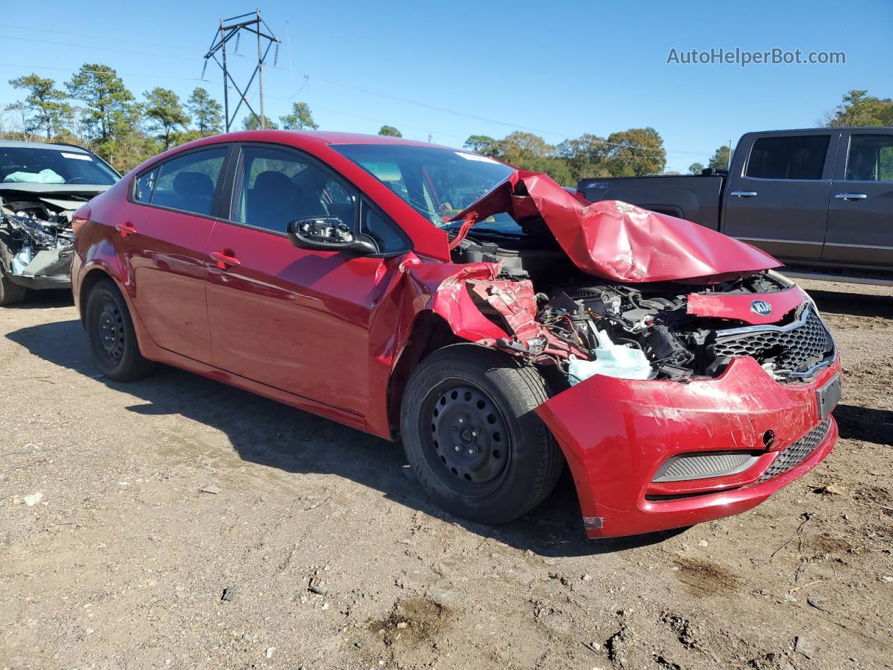 2016 Kia Forte Lx Red vin: KNAFK4A62G5576617