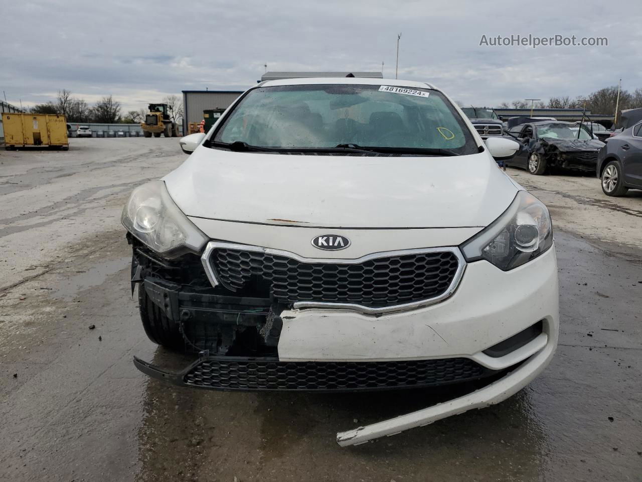 2016 Kia Forte Lx White vin: KNAFK4A62G5591294