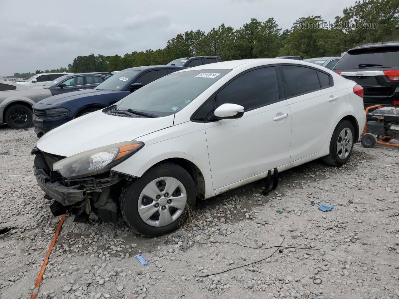 2016 Kia Forte Lx White vin: KNAFK4A62G5606487