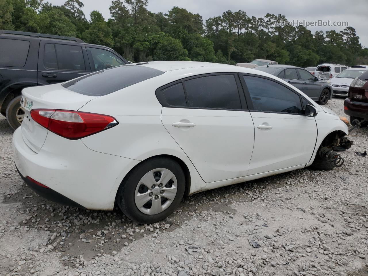 2016 Kia Forte Lx White vin: KNAFK4A62G5606487