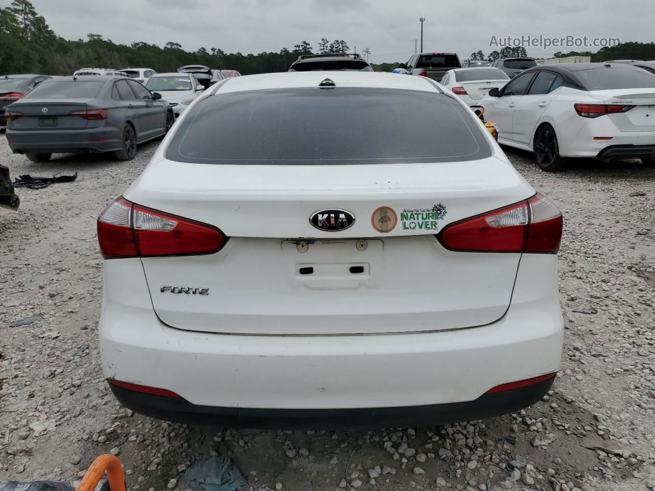 2016 Kia Forte Lx White vin: KNAFK4A62G5606487