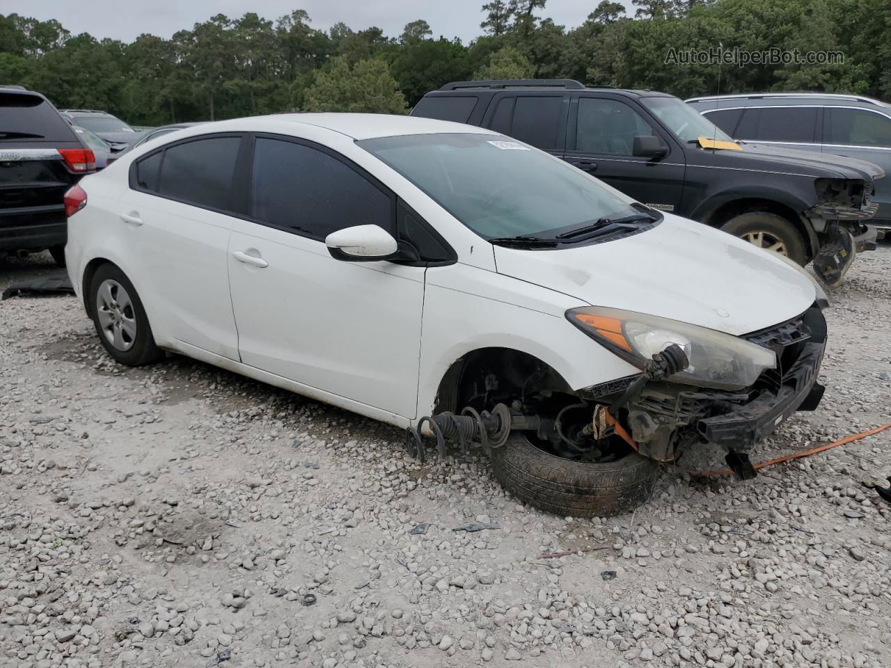 2016 Kia Forte Lx White vin: KNAFK4A62G5606487