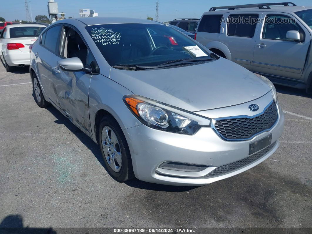 2016 Kia Forte Lx Silver vin: KNAFK4A62G5610989