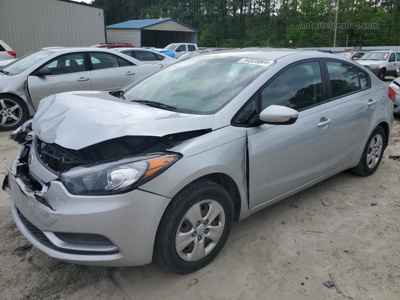 2016 Kia Forte Lx Silver vin: KNAFK4A63G5463985