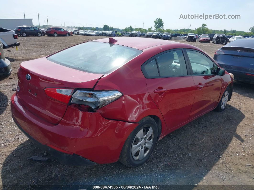 2016 Kia Forte Lx Red vin: KNAFK4A64G5468371