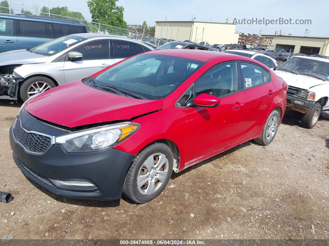 2016 Kia Forte Lx Красный vin: KNAFK4A64G5468371