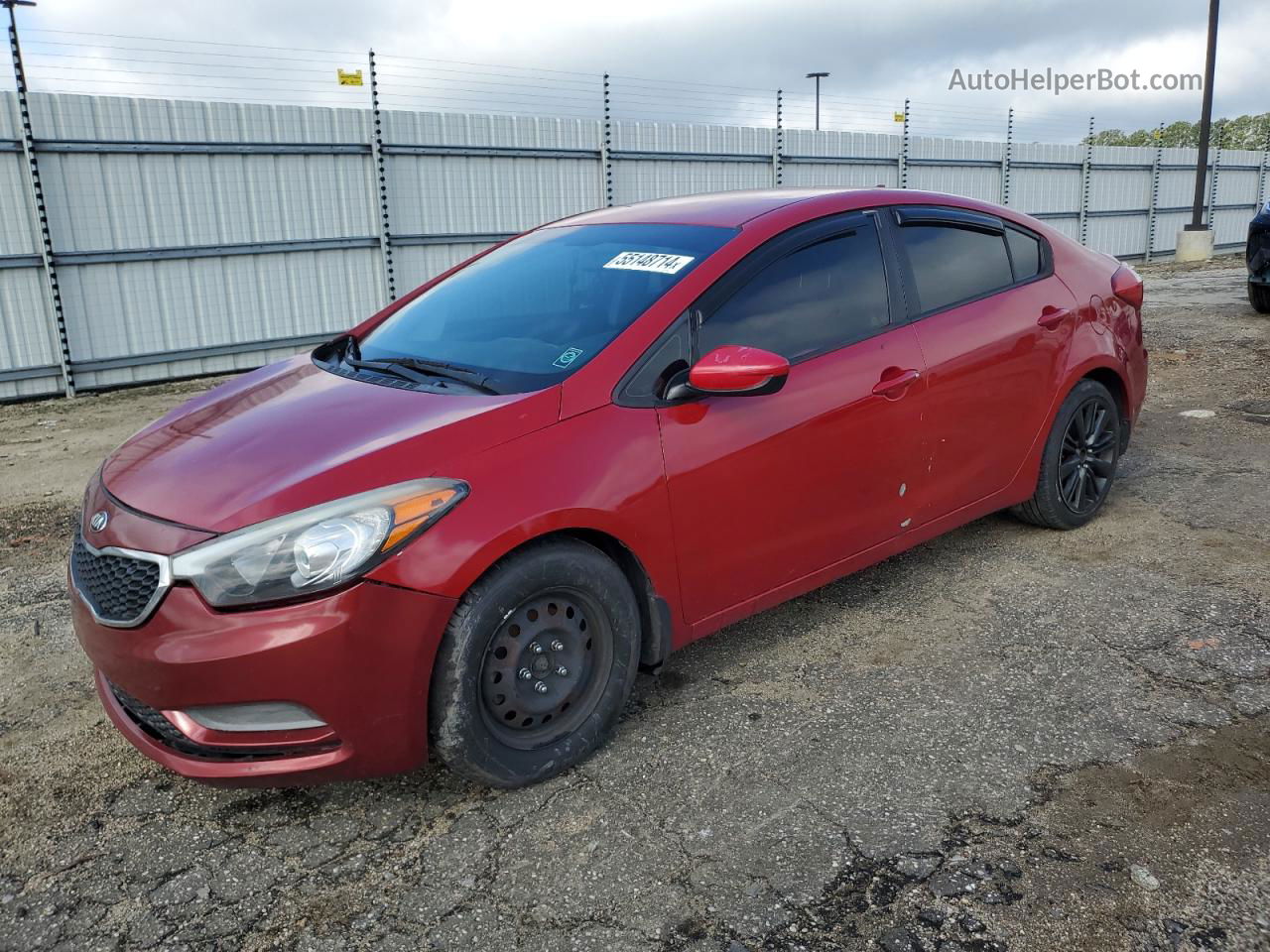 2016 Kia Forte Lx Burgundy vin: KNAFK4A64G5471545