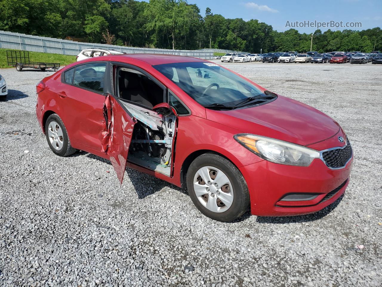 2016 Kia Forte Lx Red vin: KNAFK4A64G5487695