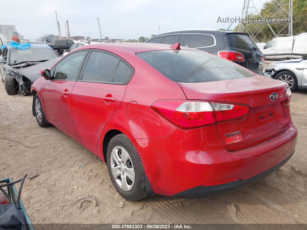 2016 Kia Forte Lx Красный vin: KNAFK4A64G5600948