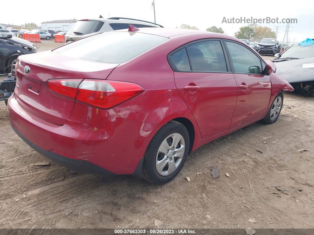 2016 Kia Forte Lx Красный vin: KNAFK4A64G5600948