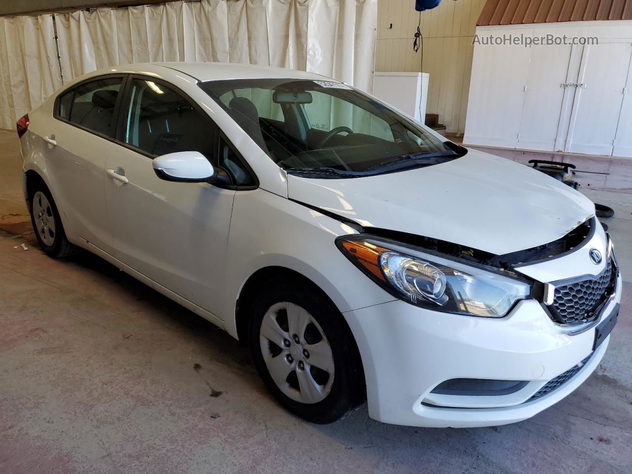 2016 Kia Forte Lx White vin: KNAFK4A64G5619533