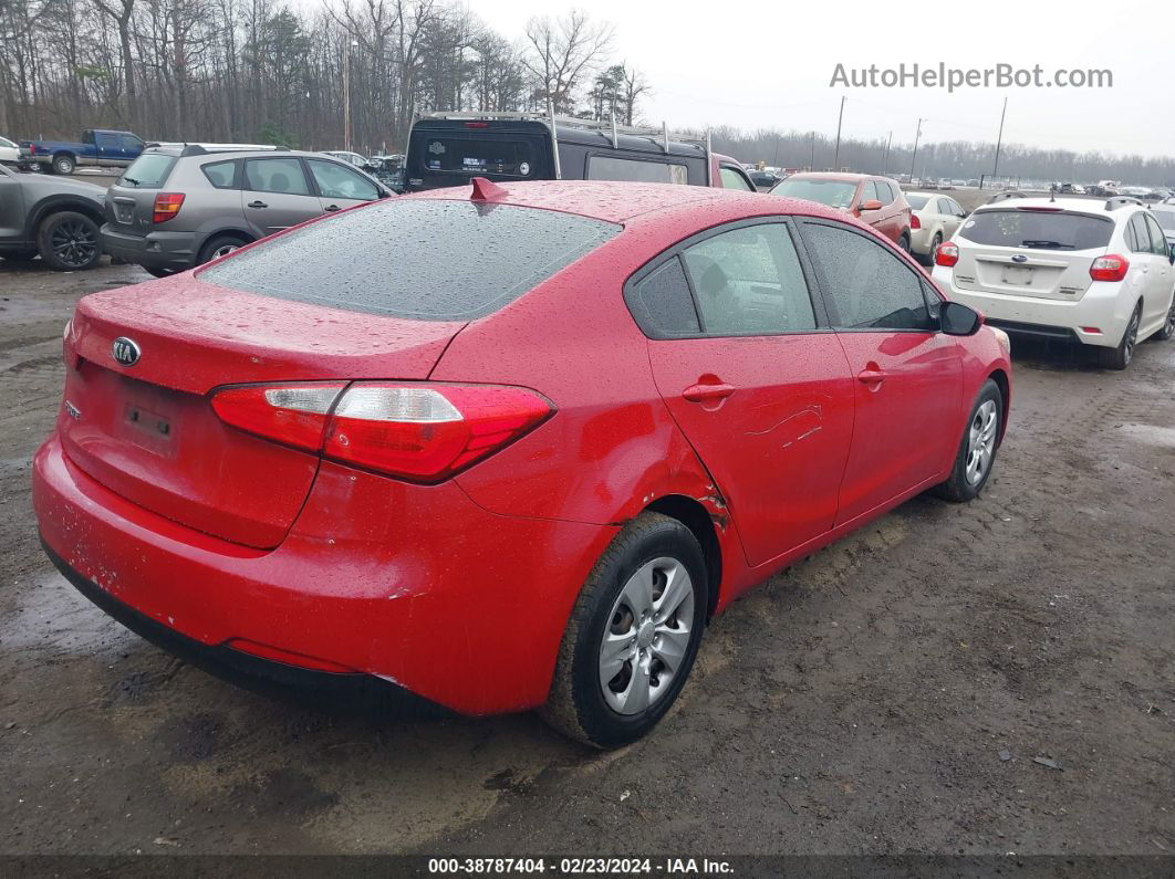 2016 Kia Forte Lx Red vin: KNAFK4A65G5493117