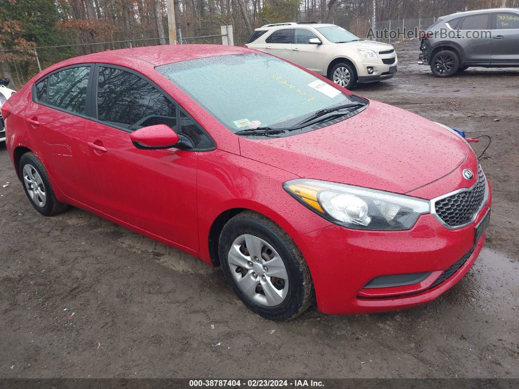 2016 Kia Forte Lx Red vin: KNAFK4A65G5493117