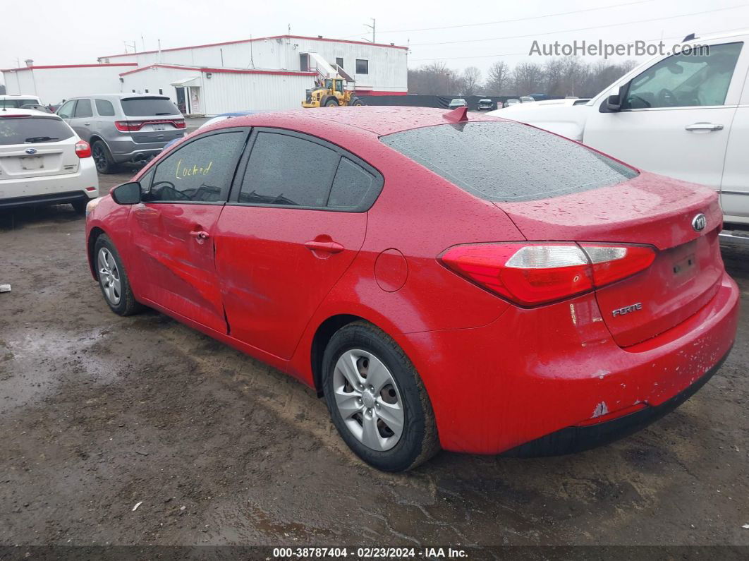 2016 Kia Forte Lx Red vin: KNAFK4A65G5493117