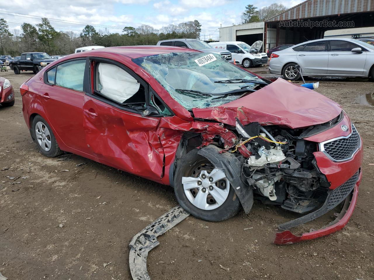 2016 Kia Forte Lx Red vin: KNAFK4A65G5572707