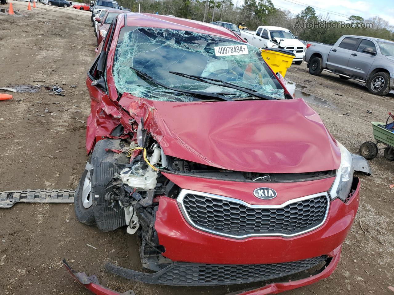 2016 Kia Forte Lx Red vin: KNAFK4A65G5572707