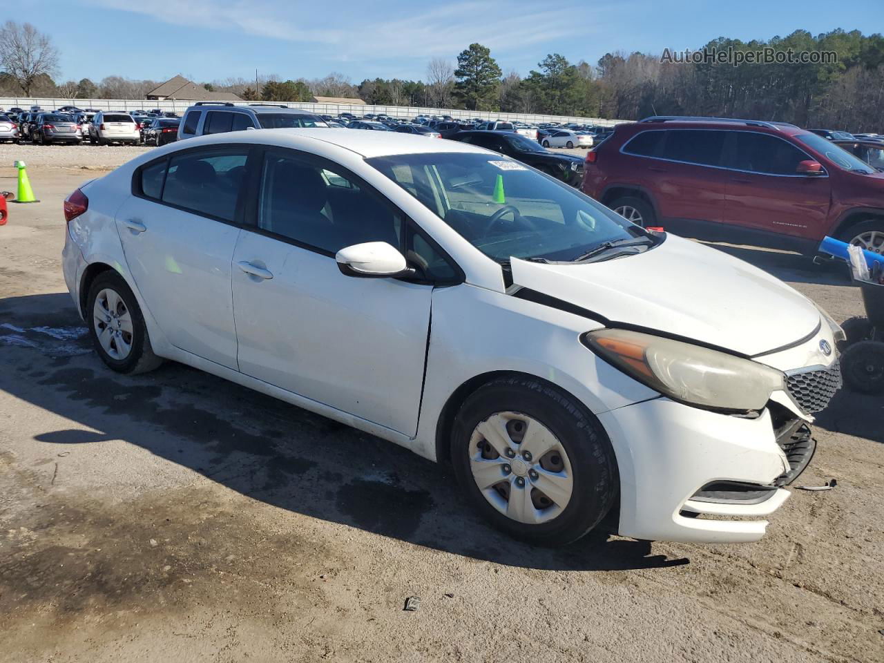 2016 Kia Forte Lx White vin: KNAFK4A65G5594240