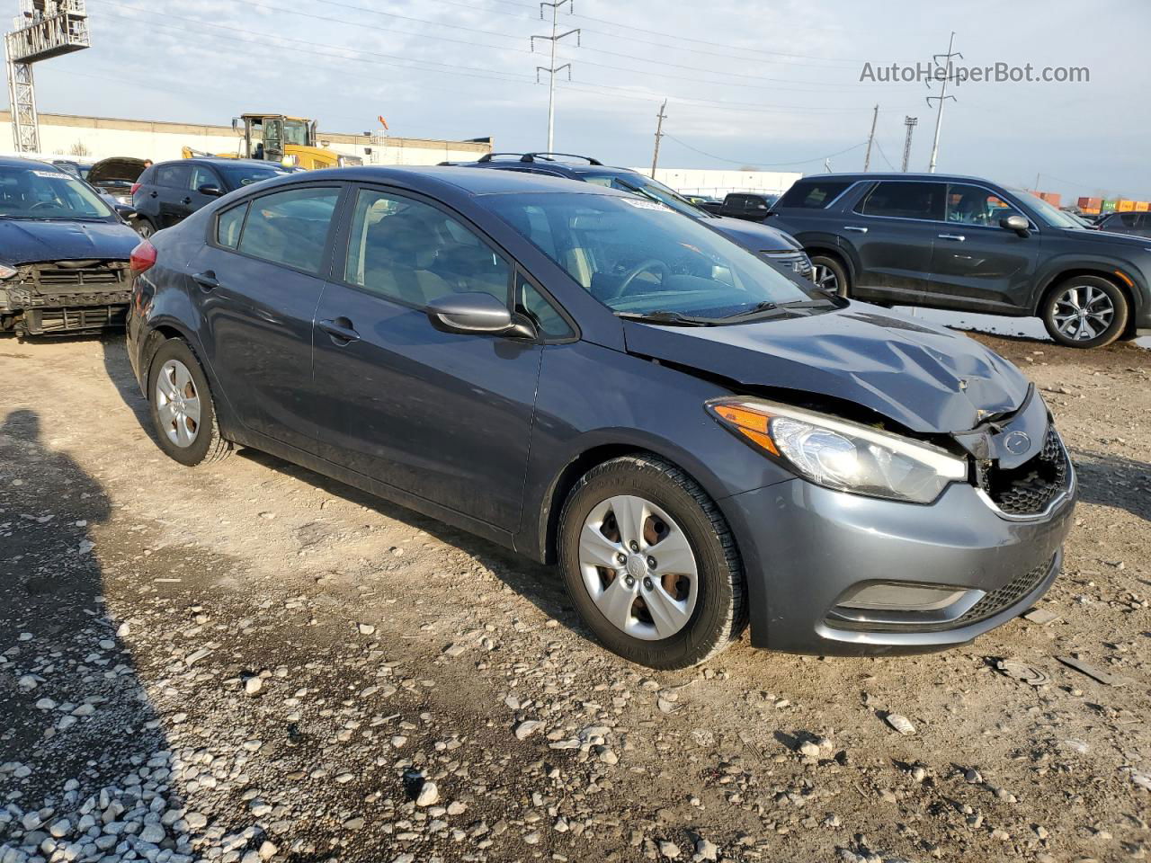 2016 Kia Forte Lx Синий vin: KNAFK4A65G5610596