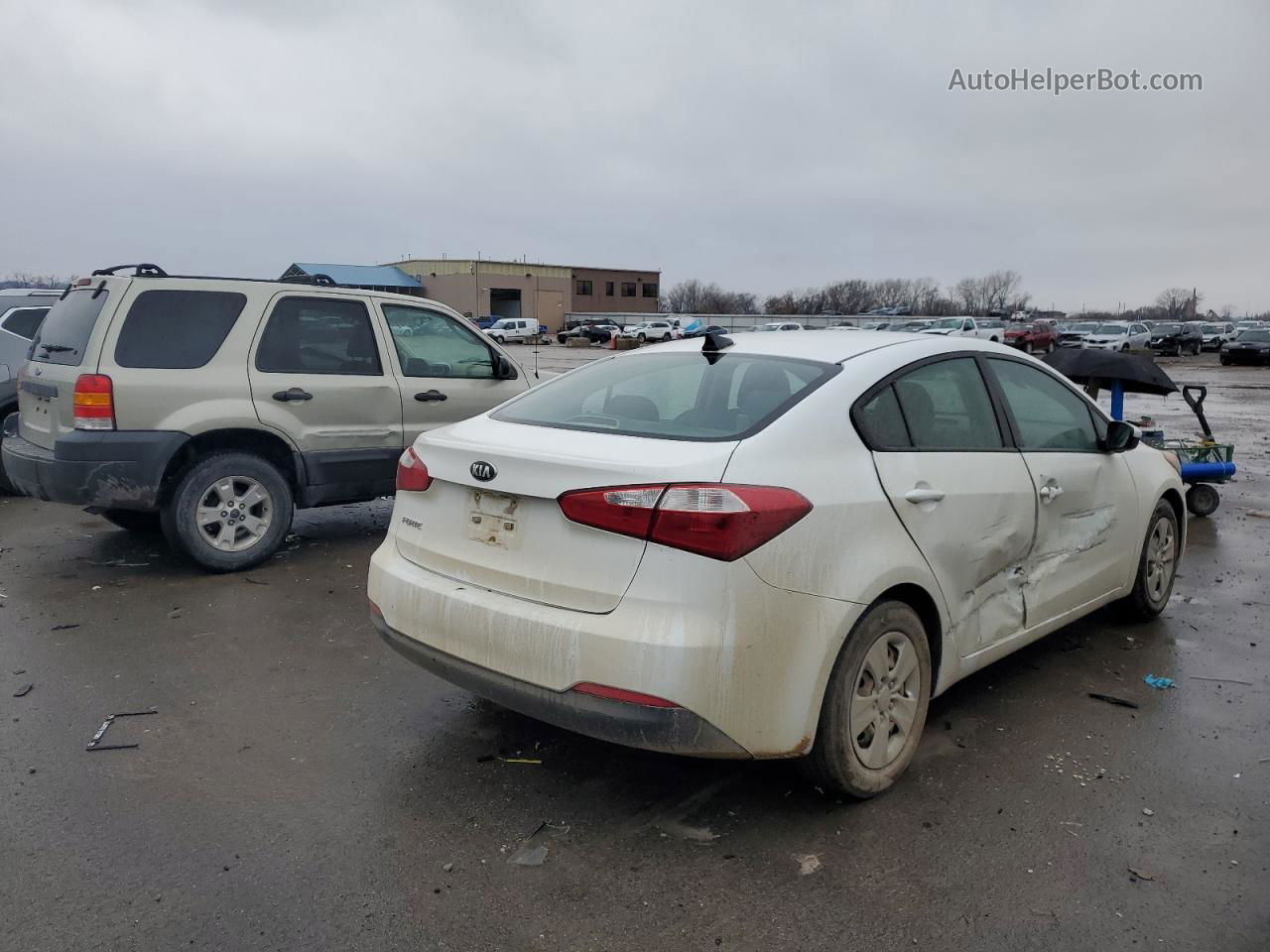 2016 Kia Forte Lx White vin: KNAFK4A65G5618312