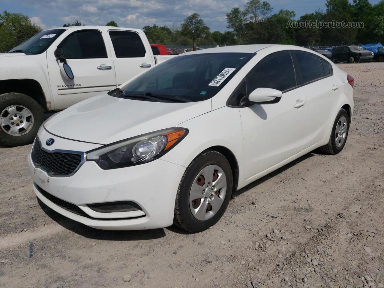 2016 Kia Forte Lx White vin: KNAFK4A65G5618472