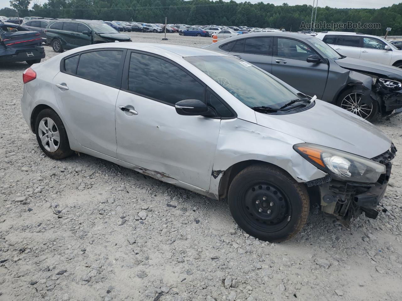 2016 Kia Forte Lx Gray vin: KNAFK4A66G5472664