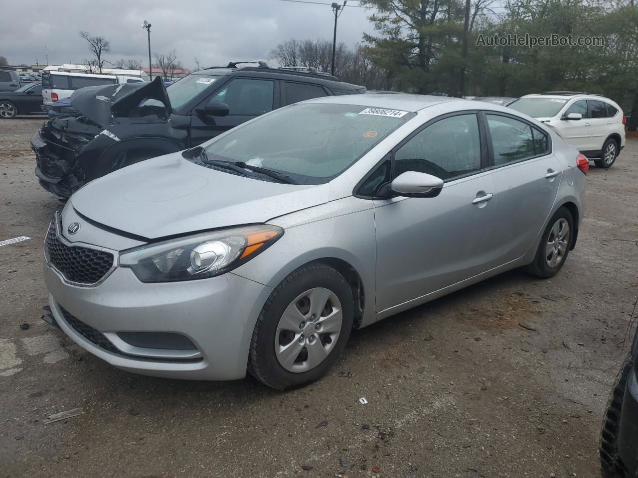 2016 Kia Forte Lx Silver vin: KNAFK4A66G5532894