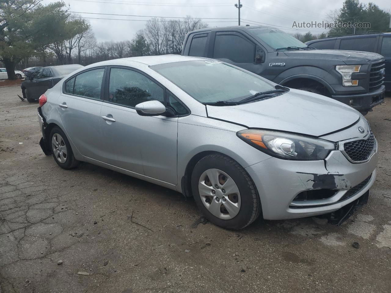 2016 Kia Forte Lx Silver vin: KNAFK4A66G5532894