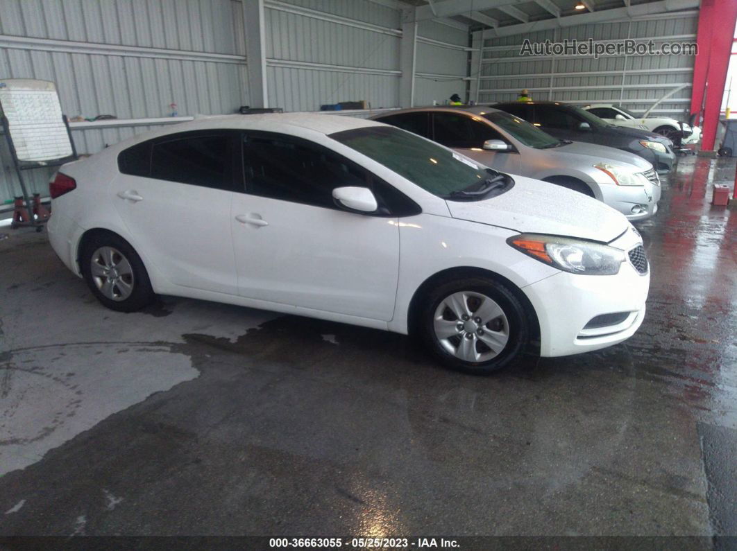 2016 Kia Forte Lx White vin: KNAFK4A66G5550053