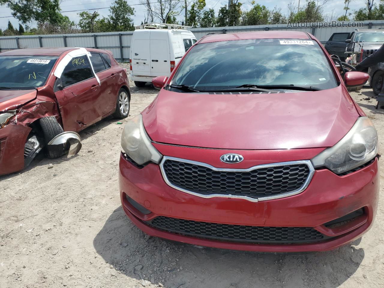 2016 Kia Forte Lx Red vin: KNAFK4A66G5593940