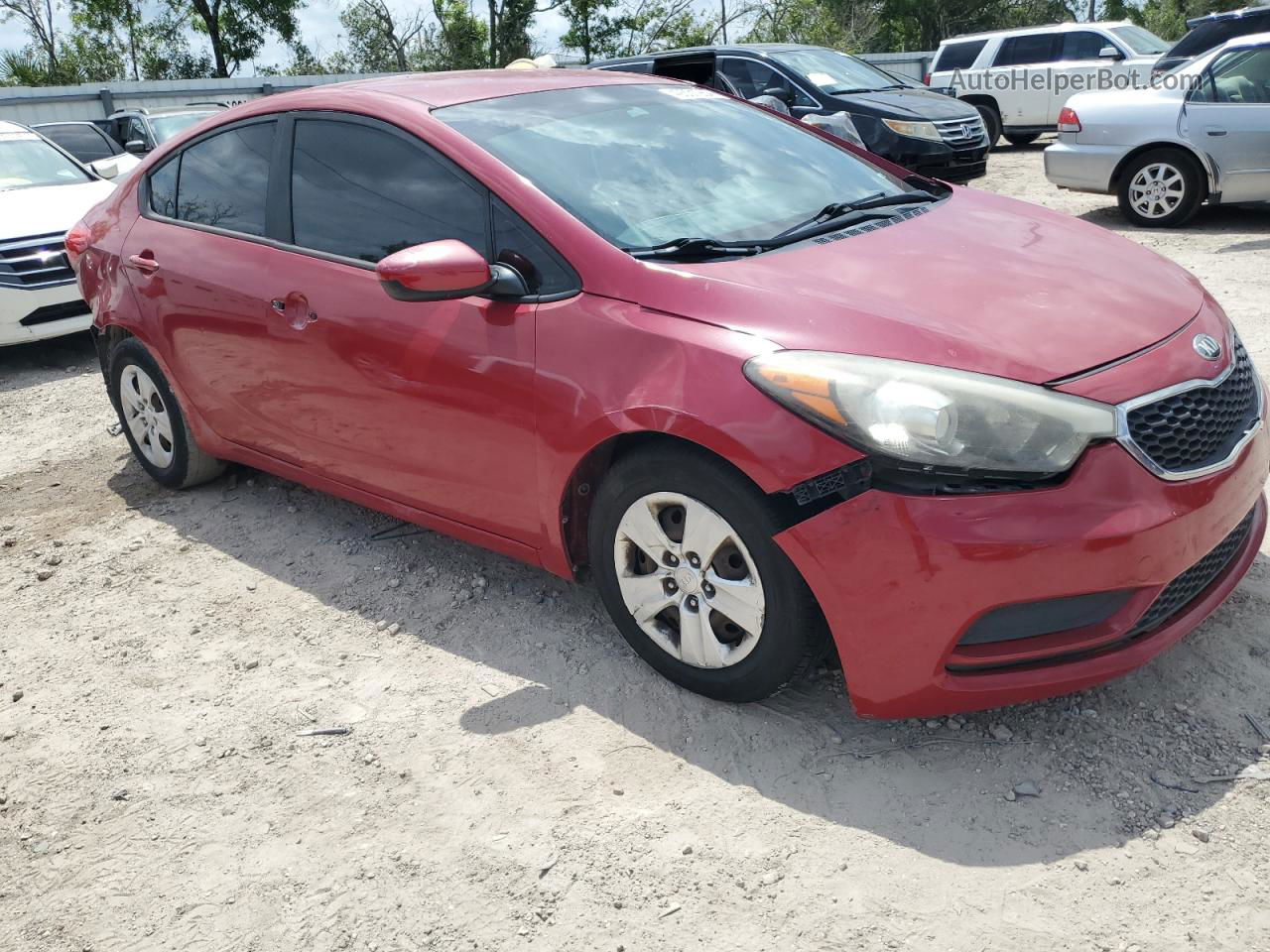 2016 Kia Forte Lx Red vin: KNAFK4A66G5593940