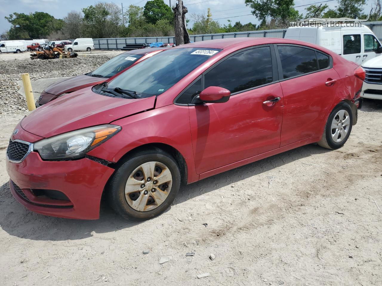 2016 Kia Forte Lx Red vin: KNAFK4A66G5593940