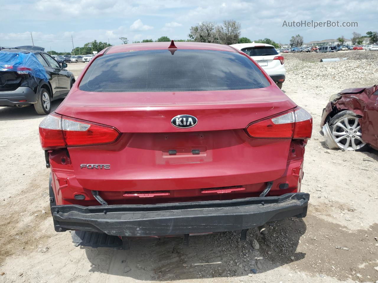 2016 Kia Forte Lx Red vin: KNAFK4A66G5593940