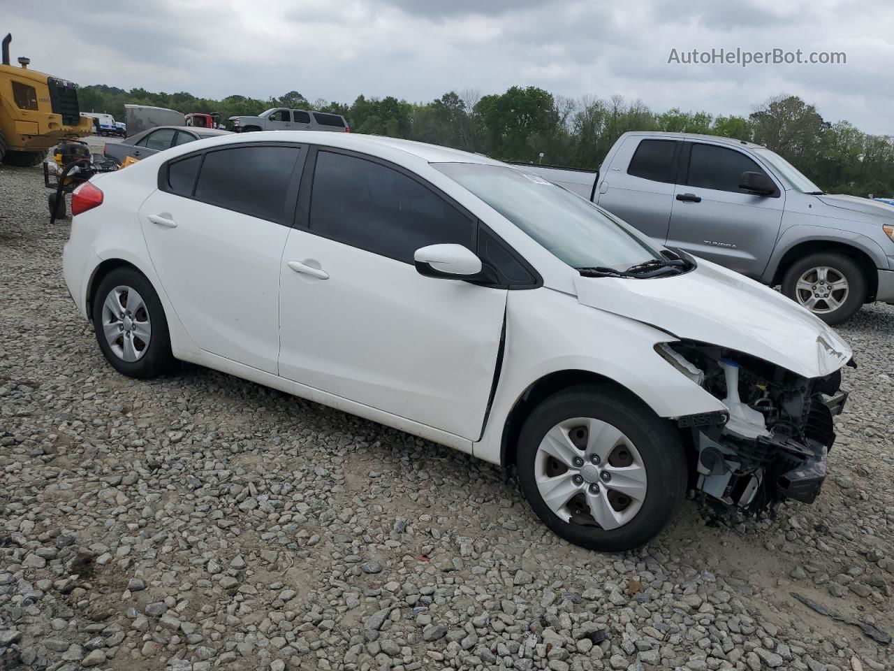 2016 Kia Forte Lx White vin: KNAFK4A66G5603432