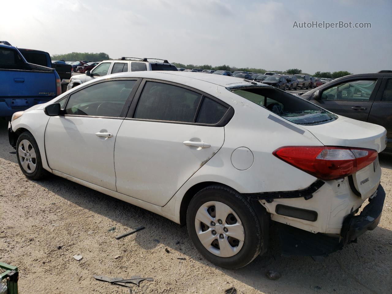 2016 Kia Forte Lx White vin: KNAFK4A66G5610073