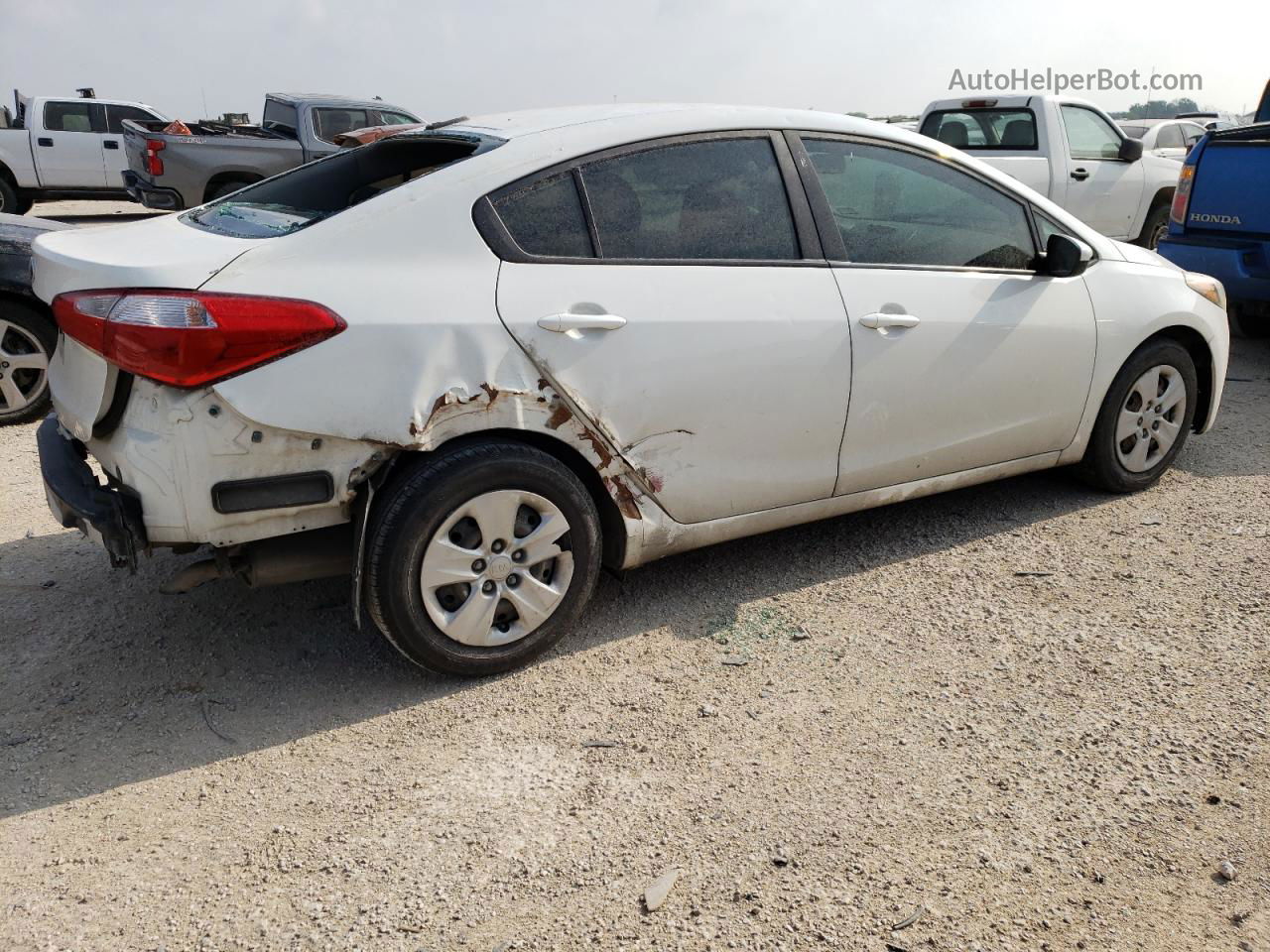 2016 Kia Forte Lx White vin: KNAFK4A66G5610073