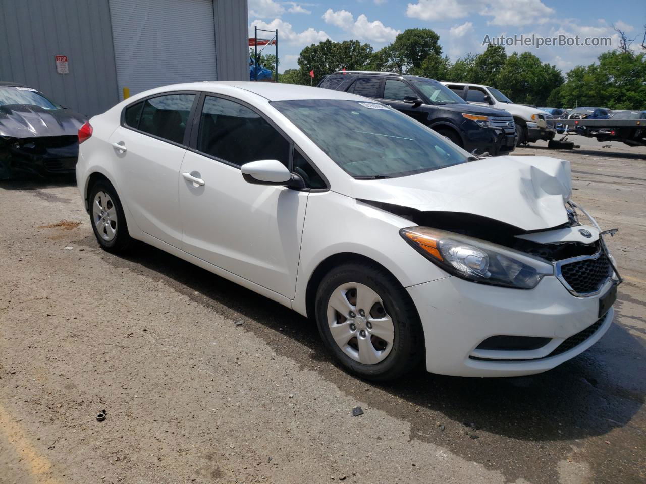 2016 Kia Forte Lx White vin: KNAFK4A66G5615600