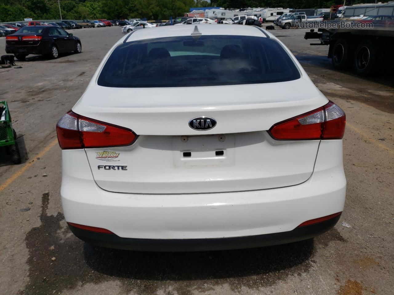 2016 Kia Forte Lx White vin: KNAFK4A66G5615600