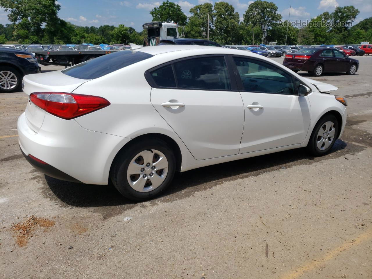 2016 Kia Forte Lx White vin: KNAFK4A66G5615600