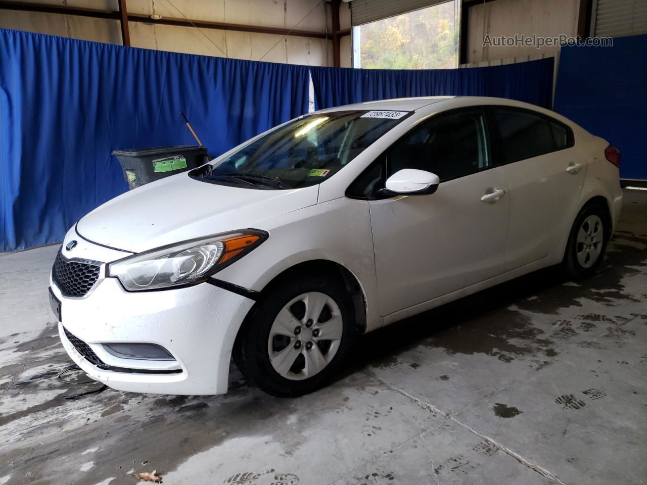 2016 Kia Forte Lx White vin: KNAFK4A66G5618335