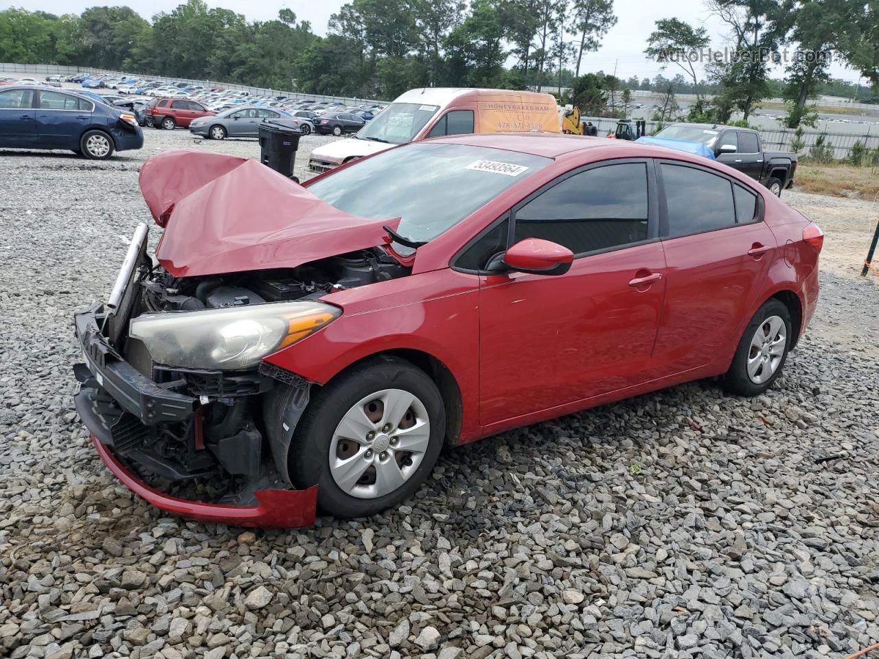 2016 Kia Forte Lx Red vin: KNAFK4A67G5460359