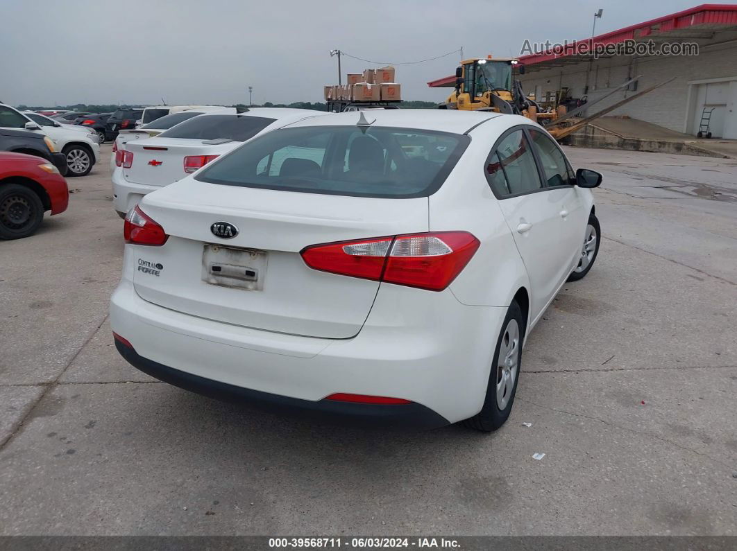 2016 Kia Forte Lx White vin: KNAFK4A67G5551437