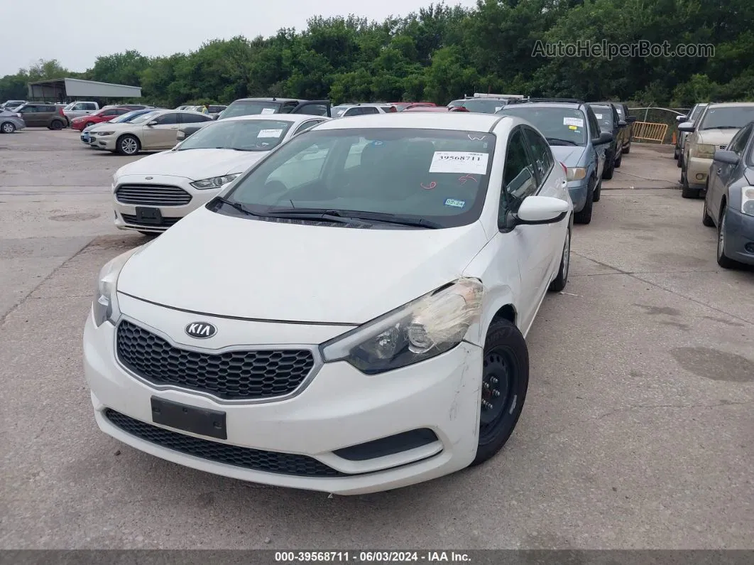 2016 Kia Forte Lx White vin: KNAFK4A67G5551437